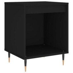 Berkfield Bedside Cabinet Black 40X35X50 Cm Engineered Wood - thumbnail 2