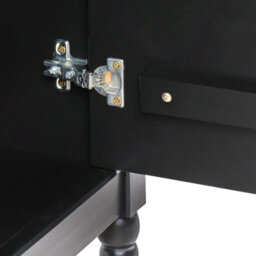 Wyld And Coco Nordic Luxe Sideboard Black With Natural Pine Top - 2 Door 4 Drawer Scandinavian Cabinet - thumbnail 8