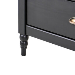 Wyld And Coco Nordic Luxe Sideboard Black With Natural Pine Top - 2 Door 4 Drawer Scandinavian Cabinet - thumbnail 9