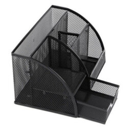 Metal Mesh Desk Organiser Stationery Pen Pencil Holder Tidy Storage For Office - thumbnail 7