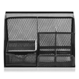Metal Mesh Desk Organiser Stationery Pen Pencil Holder Tidy Storage For Office - thumbnail 8