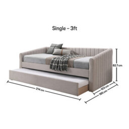 Sanderson Natural Oat Upholstered - Day Bed Including Underbed - thumbnail 3