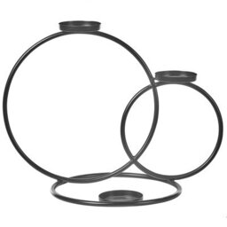 Beliani Candle Holder Cakung Metal 33 Cm Black - thumbnail 5