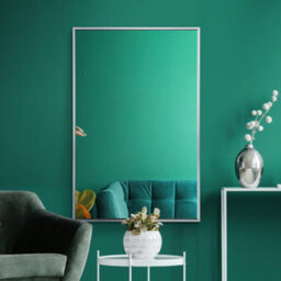 "Mirroroutlet Artus -Silver Aluminium Edged Wall Mirror 35"" X 24"" (90Cm X 60Cm)" - thumbnail 1