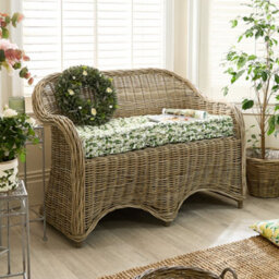 Dibor Vintage Green Leaf Print Cotton Indoor Hallway Furniture Bench Chair Seat Pad Cushion (L)112Cm X (W)44Cm - thumbnail 3