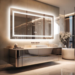Luvodi 1200X800mm Large Dual Led Wall Mirror Bathroom Mirrors Vanity Makeup Anti-Fog Waterproof Hd - thumbnail 7