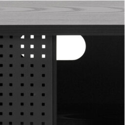 Wyld Haus Cambridge Industrial Black Mesh Tv Unit 1 Sliding Door 1400mm W - thumbnail 7