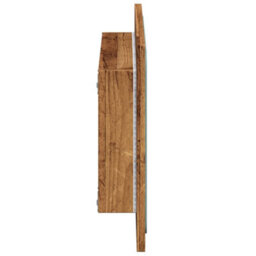Berkfield Bathroom Mirror With Led Light Old Wood 60X8.5X38 Cm - thumbnail 7