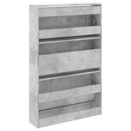 Berkfield Shoe Cabinet Concrete Grey 80X21X125.5 Cm Engineered Wood - thumbnail 7