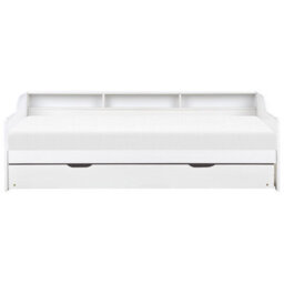 Beliani Trundle Bed Wood Edern 90 X 200 Cm (Eu Single) White - thumbnail 4