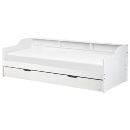 Beliani Trundle Bed Wood Edern 90 X 200 Cm (Eu Single) White - thumbnail 5