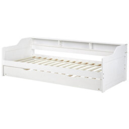 Beliani Trundle Bed Wood Edern 90 X 200 Cm (Eu Single) White - thumbnail 6