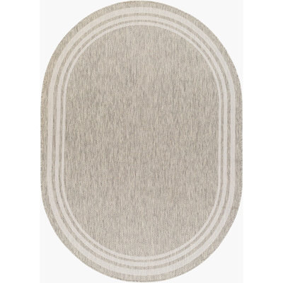 Livabliss Oval Eagean-Modern Grey Beige Taupe In- & Outdoor Rug 160 X 220 Cm Easy Care, Non Shedding - image 1