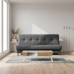 Enduro Iii Sofa Bed For Living Room Polyurethane Foam Wave Spring Wooden Frame Click Clack 193X90X85Cm Graphite Melange - thumbnail 2