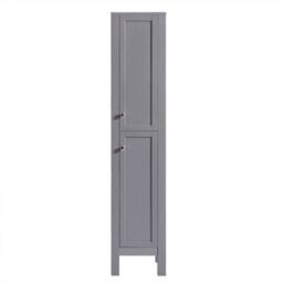 Rinse bathrooms Bathroom Furniture Tall Modern Cabinet Storage Unit 1600mm Matte Grey - thumbnail 4