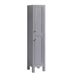 Rinse bathrooms Bathroom Furniture Tall Modern Cabinet Storage Unit 1600mm Matte Grey - thumbnail 1