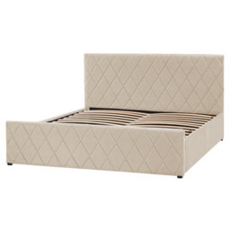 Beliani Ottoman Bed Velvet Rochefort 160 X 200 Cm (Eu King Size) Beige - thumbnail 4