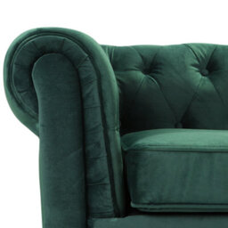 Beliani Armchair Chesterfield Velvet Emerald Green - thumbnail 8