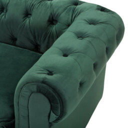 Beliani Armchair Chesterfield Velvet Emerald Green - thumbnail 9