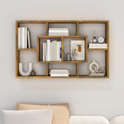 Berkfield Wall Shelf Smoked Oak 85X16X52.5 Cm Engineered Wood - thumbnail 3