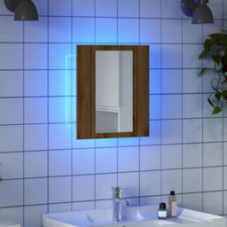 Walplus Led Bathroom Mirror Cabinet Artisan Oak 40X12X45 Cm Engineered Wood - thumbnail 4