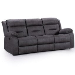 Furnishings For Less UK Monty Grey Fabric Manual Reclining 3 And 2 Sofa Suite - thumbnail 2
