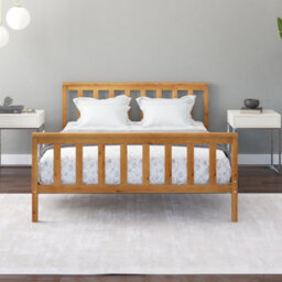Aspire Atlantic Natural Wood Bed Frame, Size Double - thumbnail 2