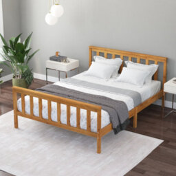 Aspire Atlantic Natural Wood Bed Frame, Size Double - thumbnail 3