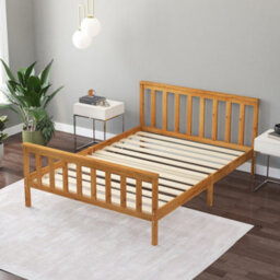 Aspire Atlantic Natural Wood Bed Frame, Size Double - thumbnail 5