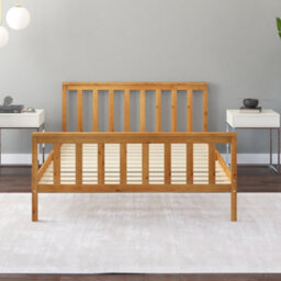 Aspire Atlantic Natural Wood Bed Frame, Size Double - thumbnail 4