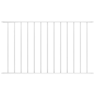 Berkfield Fence Panel Powder-Coated Steel 1.7X0.75 M White - image 1