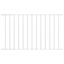 Berkfield Fence Panel Powder-Coated Steel 1.7X0.75 M White - thumbnail 1