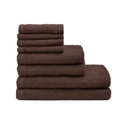 Catherine Lansfield Quick Dry Cotton 30X30 Cm, 50X85 Cm, 270X120 Cm 8 Piece Towel Set Chocolate - thumbnail 3