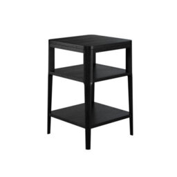 Wyld Haus Cananeia Black Wood-Grain Two-Shelf Bedside Table - thumbnail 5