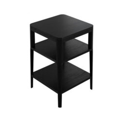 Wyld Haus Cananeia Black Wood-Grain Two-Shelf Bedside Table - thumbnail 4