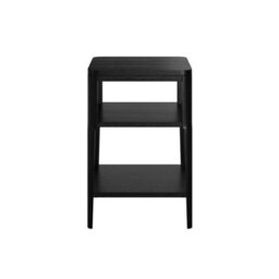 Wyld Haus Cananeia Black Wood-Grain Two-Shelf Bedside Table - thumbnail 3