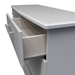 Bergamo Ready Assembled Matt Grey No Effect 2 Drawer Chest (H)505mm (W)395mm (D)415mm - thumbnail 4