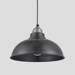 Industville Old Factory Pendant, 12 Inch, Pewter, Light Pewter Holder - thumbnail 1