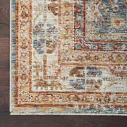 Blue Traditional Luxurious Persian Bordered Geometric Rug For Living Room And Bedroom-160Cm X 234Cm - thumbnail 5