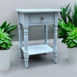 65Cm 1 Drawer Wooden Side Table - thumbnail 4