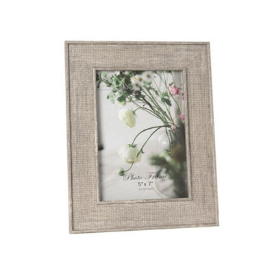 Straits Textured Light Brown Wood Photo Frame - 5X7