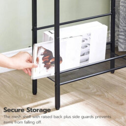 Side Table With Charging Station Bedside Table 3 Tier End Table Black - thumbnail 6