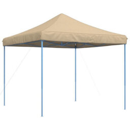 Walplus Foldable Party Tent Garden Gazebo Canopy Pop-Up Beige 292X292X315 Cm - thumbnail 2