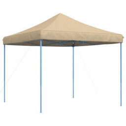 Walplus Foldable Party Tent Garden Gazebo Canopy Pop-Up Beige 292X292X315 Cm - thumbnail 5