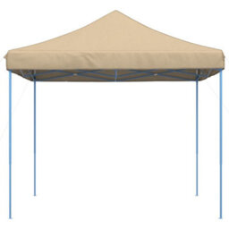 Walplus Foldable Party Tent Garden Gazebo Canopy Pop-Up Beige 292X292X315 Cm - thumbnail 4