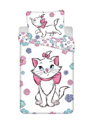 Disney Aristocats Marie Floral Single Duvet Cover And Pillowcase Set - image 1