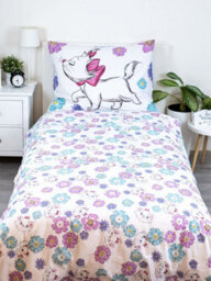 Disney Aristocats Marie Floral Single Duvet Cover And Pillowcase Set - thumbnail 3