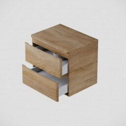 Aveli Bathroom Cloakroom Vanity Unit Wall Hung Countertop Wash Basin Wood 600mm - thumbnail 6
