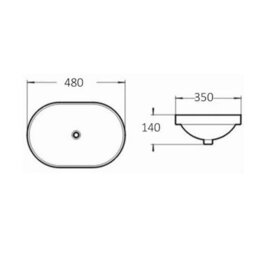 Aveli Bathroom Cloakroom Vanity Unit Wall Hung Countertop Wash Basin Wood 600mm - thumbnail 4