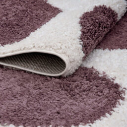 The Rugs Moodi Shaggy Purple Nimbus Rug Runner Abstract Thick High Pile For Living Rooms, Bedrooms, Hallways, Kitchens - thumbnail 4